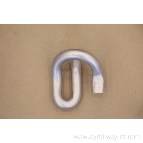 Railway steel spring clip for fastener